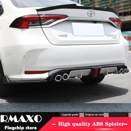 For Corolla B-2 Body kit spoiler 2019-2020 For Toyota Corolla ABS Rear lip rear spoiler front Bumper Diffuser Bumpers Protector