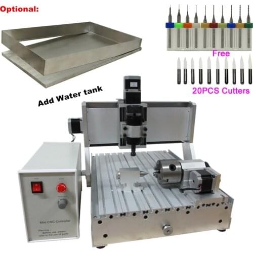 USB CNC Router 4030 500W Wood Cutting Milling Machine 4 Axis Limit Switch 3040 Engraving Machine Water Tank Optional