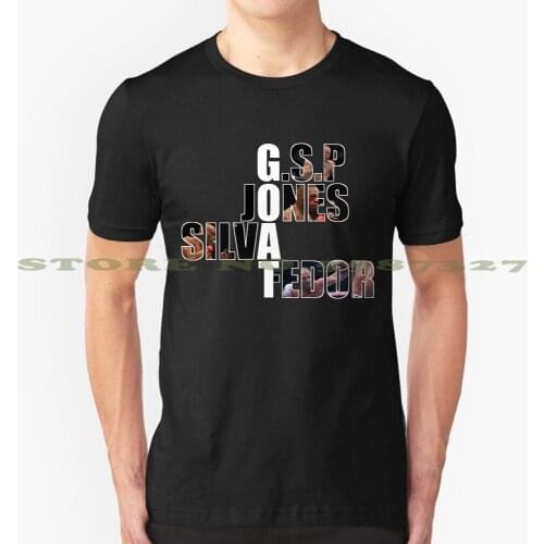 The Greatest Of All Time Black White Tshirt For Men Women Anderson Silva Silva The Spider Jon Jones Jon Bones Jones Gsp G S P