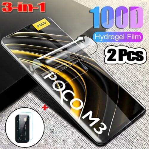 Hydrogel film for poco m3 mi poco x3 nfc soft glass protection poco m3 xaomi pocophone f2 pro screen protector xiaomi poco m3