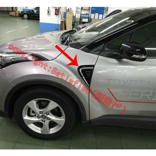 ABS Chrome Air Flow Vent Fender Trim Badge Sticker For Toyota C-HR CHR 2017 2018 2019