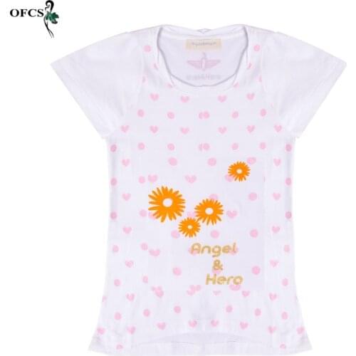 Summer 100% Cotton Childrens Clothes New Fashion Printed Toddler Bottoming Shirt Child T-shirts 2-12 Y Girls Clothes Cheap Sale