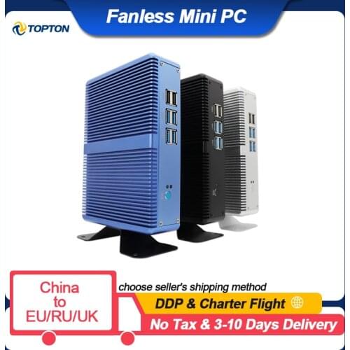 Cheap Fanless Mini PC Intel i5 7200U i3 7167U Windows 10 Barebone System PC Unit Desktop Computer Linux HTPC VGA HDMI WiFi 6*USB