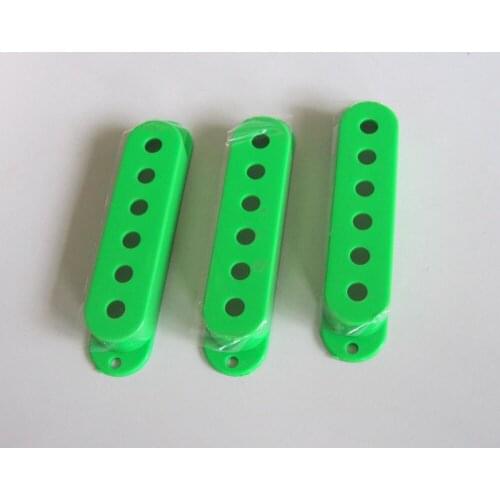 KAISH Set of 3 Green Single Coil Guitar Pickup Cover 52mm Pole fits ST
