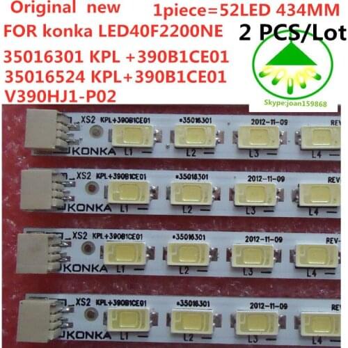 100% NEW FOR konka LED40F2200NE Article lamp 37020253 QZ 35016301 35016524 KPL+390B1CE01 screen V390HJ1-P02 1piece=52LED 434MM