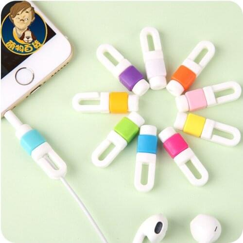 New Arrival 50pcs/lot Cable wire Organizer Earphone Cable Protector For iphone 5 5s 6 7 cable saver Protection cable winder