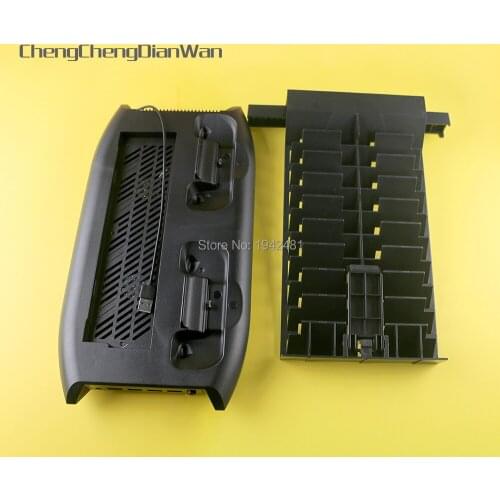 OCGAME For Xbox One X Multi-Functional Vertical Game Console Charging Stand Dual Cooling Fan with 18 Disc Storage Holder Mount