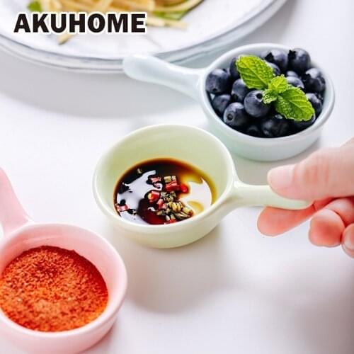 Originality Ceramics Coloured Plate Trumpet Household Dish Bring Hand Restaurant Dip Flavor Ceramica White Pink New Bowl