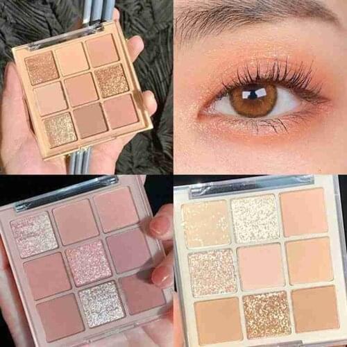 Eyeshadow Palette Milk tea nine-color eyeshadow Shimmer and Shine Eyeshadow Palette Matte Glitter Eyeshadow Palette Shiny Eye
