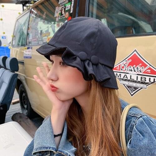 INS Panama Bucket Hat Women Summer Bucket Cap Female Wavy edge Cool Fishing Hats Sun Summer Sunscreen Fisherman Hip Hop Caps