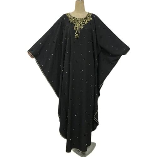 Factory direct F849 oversize new African dress big stone base fashion loose-embroidered maxi African dress African dress