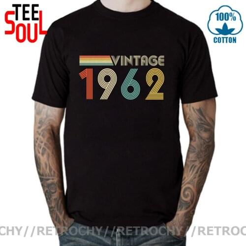 Retrochy Vintage Retro 1962 T-Shirt 59th Birthday Tee Shirt Born in 1962 T shirt 59 Years Old Club Tshirt 60s man Brand Clothing