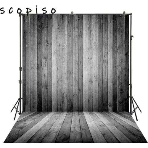 Scopiso Interior Vintage Grey Wood Grainy Background Portrait Backdrop Photo Studio Booth Product Baby Photoshoot Banner