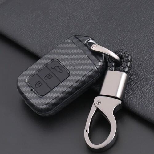 Carbon Fiber Silicone Car Remote Key Case Fob Cover Car Keychain For Honda Civic 2017 Accord Fit CRV CR-V XRV Crosstour HRV JAZZ
