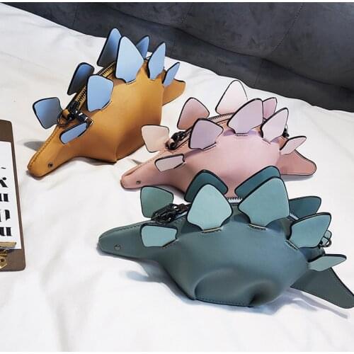 Bags for women 2020 womens shoulder bag woman bag cute dinosaur shape leather shoulder bags womans shopping purse
