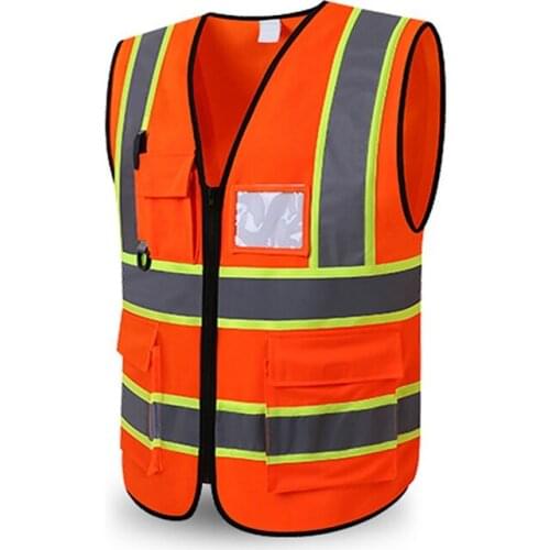 1pc Reflective Vest High Visibility Pocket Safety Gear Outdoor Protector Tank Top Construction Security Survival Sportswear