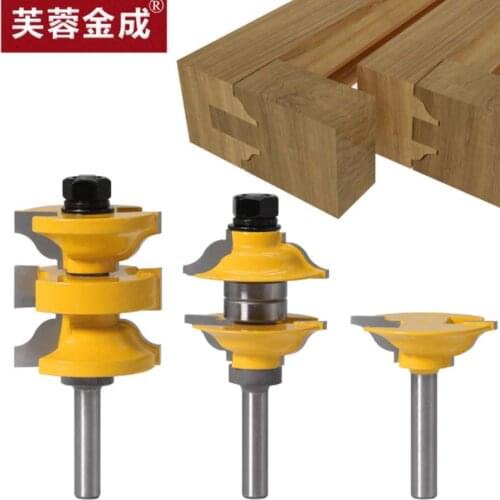Three piece door board knife door frame tenon joint knife one time forming solid wood door knife cabinet door board knife tenon