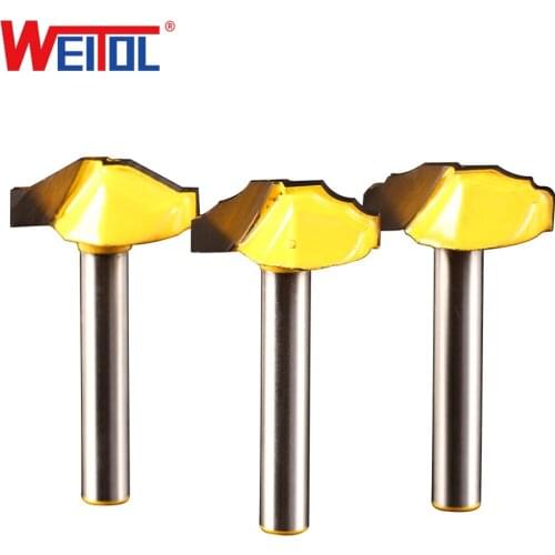 WeiTol 1pcs Gold Coating Classical Ogee Bit Woodworking Milling Cutter Router Bit Cutter Bit Milling Tools End Mill