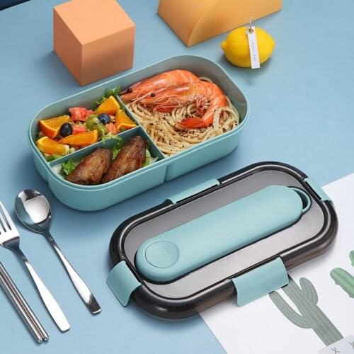 Japanese Lunch Box For Kids Microwave Plastic Food Container With Compartment Tableware Leak-Proof Bento Box Food Box