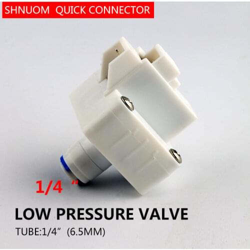 RO Water Purifier Parts Low Pressure Valve Switch 1/4 " OD Hose Quick Connection Reverse Osmosis System Filter Accessories