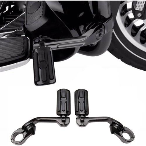Motorcycle 32mm 1.25" Long Angled Highway Engine Guards Foot Pegs For Harley Electra Road Glide Honda