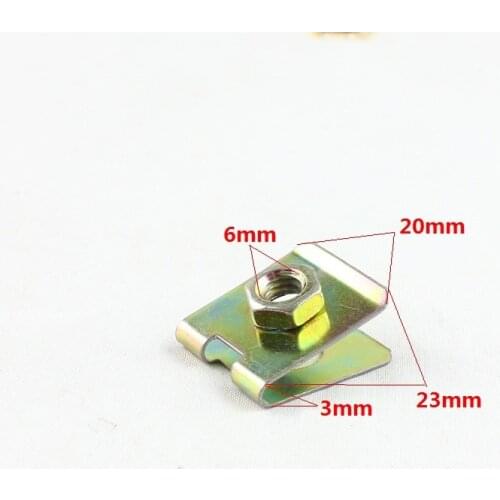 Auto M6 Metal Zinc Yellow Plated U Type gasket Nut Clips Clasp Retainer