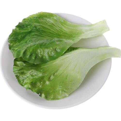 1 Pc Artificial Vegetable Lettuce Leaves Simulation Fake Lifelike For Home Party Kitchen Festival Decoration