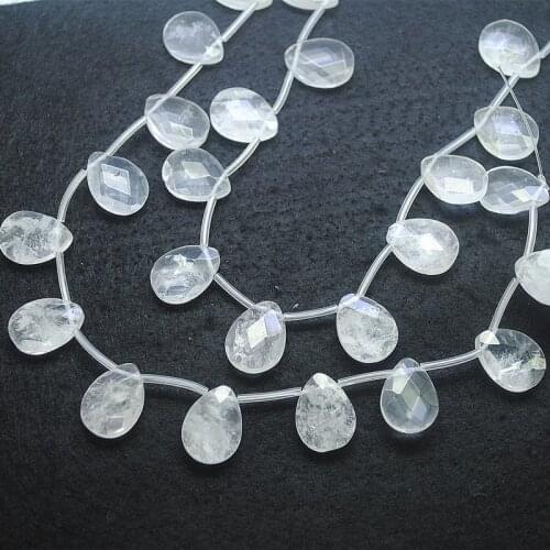 10PCS Nature Crystal Beads Tear Drop Shape Faceted 15x20MM Jewelry Accessories And Findings For Necklace Makings