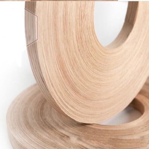 100meters/roller Width:20mm Thickness:0.5mm Natural red oak skin edge banding wood veneer