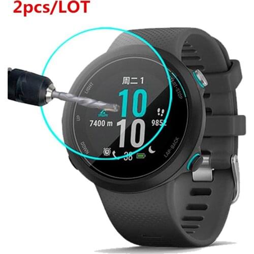 2Pack for Garmin swim 2Tempered Glass Screen Protector 9H Scratch Proof Explosion-Proof Smartwatch Protective Glass