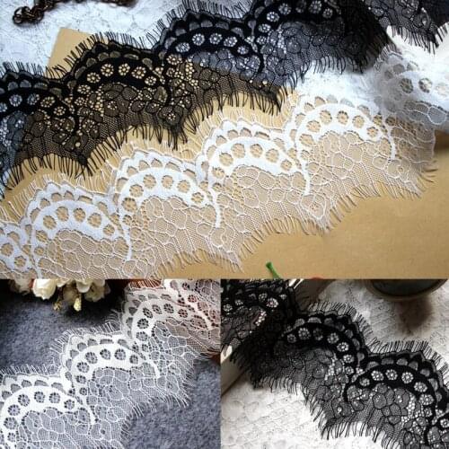 30meters 7cm Eyelash lace trim Handmade DIY Garment needlework sewing accessories Underwear fabric Clothing material 317