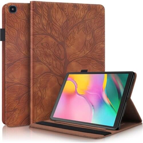 3D Emboss Tree PU Leather Case For Samsung Galaxy Tab A 8.0 Case 2019 SM-T290 SM-T295 Cover With Card Slots Tablet Case +Gift