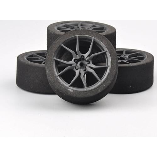 Pre-sale 4pcs/set racing foam tire wheel rim set for HSP HPI 1/10 on-road RC car 12mm hex RC racing cars parts accessories
