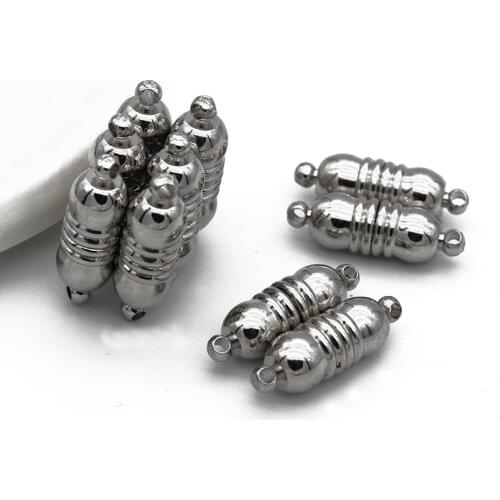 Mibrow 10pcs/lot Hole Size 6mm 8mm Strong Magnetic Clasps for Bracelet Connectors Fit Leather Bracelets Jewelry Marking Findings