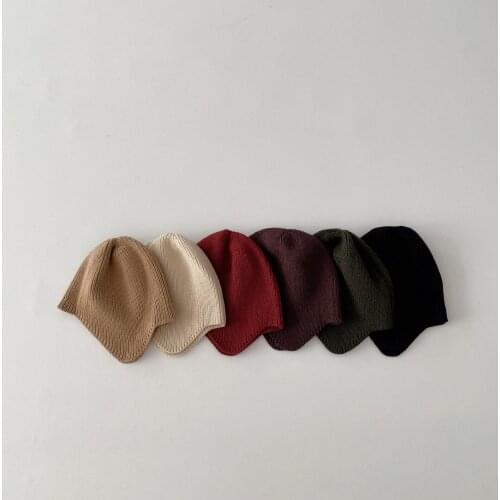 9042 Childrens Wool Hat In Autumn And Winter 2021 Korean Ins Baby Ear Protection Hat Hot Sale Boys Hat All Match Girls Cap