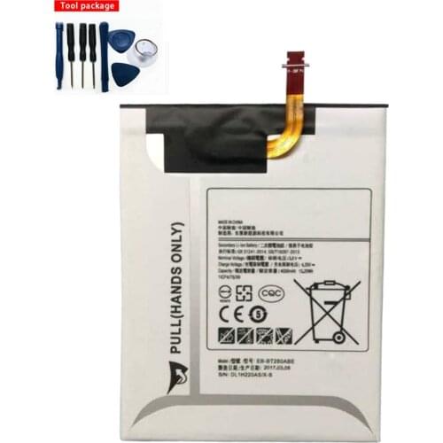 3.85V Original size Battery 4000mAh EB-BT280ABE battery For Samsung Galaxy Tab A 7.0 T280 T285 SM-T280 Batterie+TOOLS