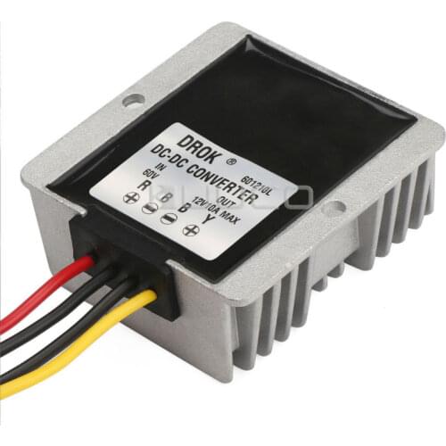 DC Car Buck Converter Adapter Waterproof DC 60V(20V~72V) to 12V 10A 120W Power Supply Module Voltage Regulator Driver Module