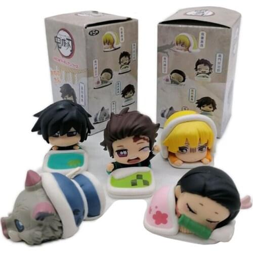 BANDAI Genuine Japan Anime Figure Demon Slayer Doll Toy Kamado Nezuko Tanjirou Agatsuma Zenitsu Collectibles Table Ornament