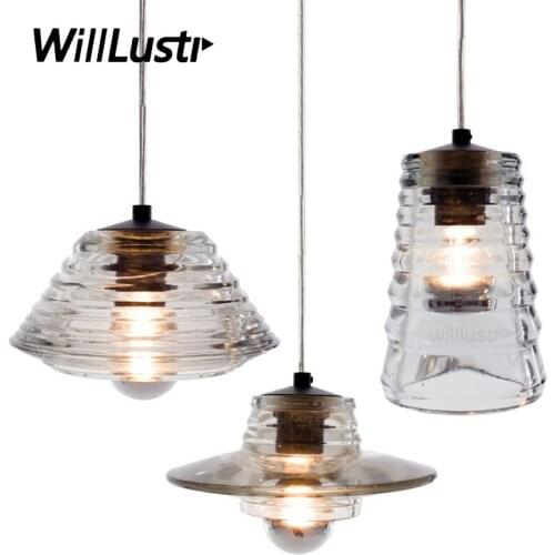 Bowl lens tube Pendant Lamp Pressed Glass Light Clothes Store Hotel Restaurant Cafe Bar Dinning Room Modern Suspension Lighting