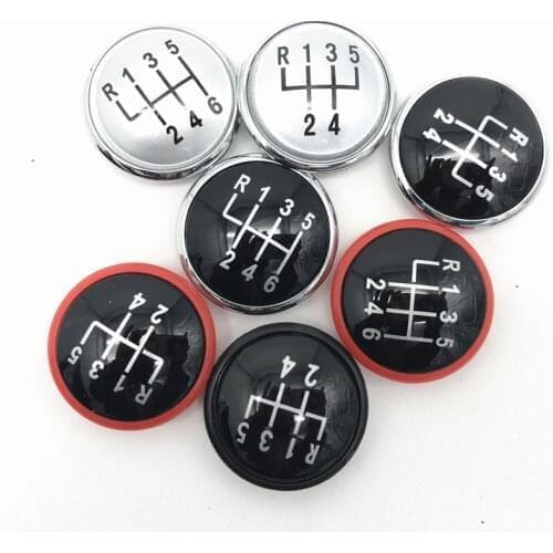 For VW Volkswagen Golf 4 Jetta MK3 MK4 GTI MK4 Bora LUPO POLO SEAT IBIZA CADDY Gear Shift Knob Emblem Badge Cover Cap 5/6 Speed