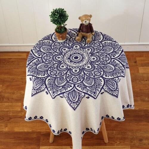 Household tablecloth linen printed tablecloth bar restaurant linen printing and dyeing cover towel coffee tablecloth