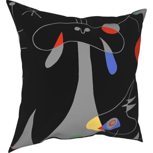 Joan Miro Sun El Sol 1949 Painting Prints Pillow Case Decoration Abstract Art Cushions Throw Pillow for Living Room Polyester