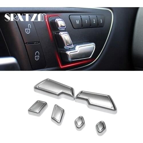 ABS Car Seat Adjust Button Cover Sticker for Mercedes-Benz A B C E Class W204 W212 GLA X156 CLA C117 GLE W166 ML GL GLS