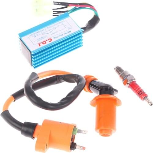 Hoge Prestaties Motorfiets Racing 6pin CDI Bobine Bougie Set Fit voor Gy6 150cc 125cc 50cc Scooter Motor Onderdelen