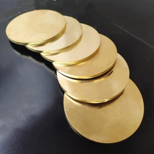 Brass Disc Round Plate Sheet H62 Copper Alloy Solid Circle Grinding Flakes High Hardness Good Ductility Foil Metallic Luster