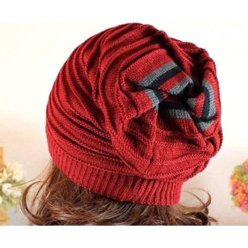 New 2 in 1 Unisex Unisex Reversible Knit Caps Scarf Winter Autumn Warm Wool Beanie Hats Men Women Unisex for outdoors skiing