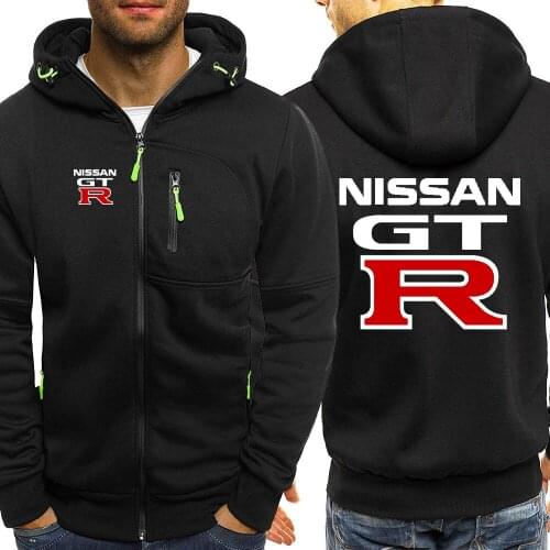 Nissan GTR Logo 2021 New Spring Mens Casual Long Sleeve Mans Hoodies Sweatshirts Slim Zipper Sweatshirt Streetwear Hooded Coats