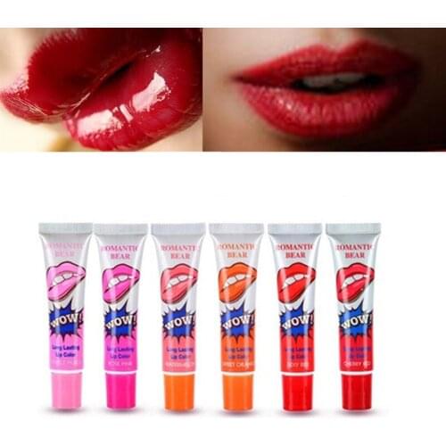 New 6 Colors Peel off Lip Gloss Waterproof Long-lasting Lipstick Lip Gloss Moisturizing Lip Female Makeup Tools