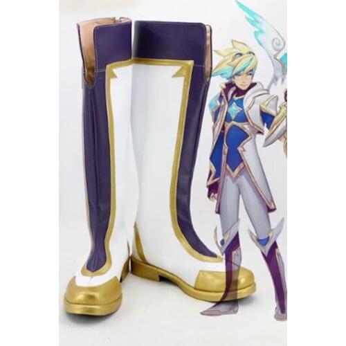 LOL Star Guardian Ezreal Cosplay Shoes Boots Costume Accessories Halloween Party Boots for Adult Men Shoes