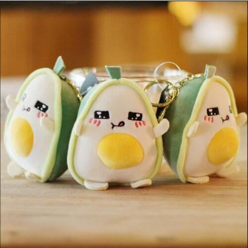 Wholesale 10pcs 12cm cartoon fruit egg yolk plush little bag key chain vehicle pendant high quality stuffed toy girl gift